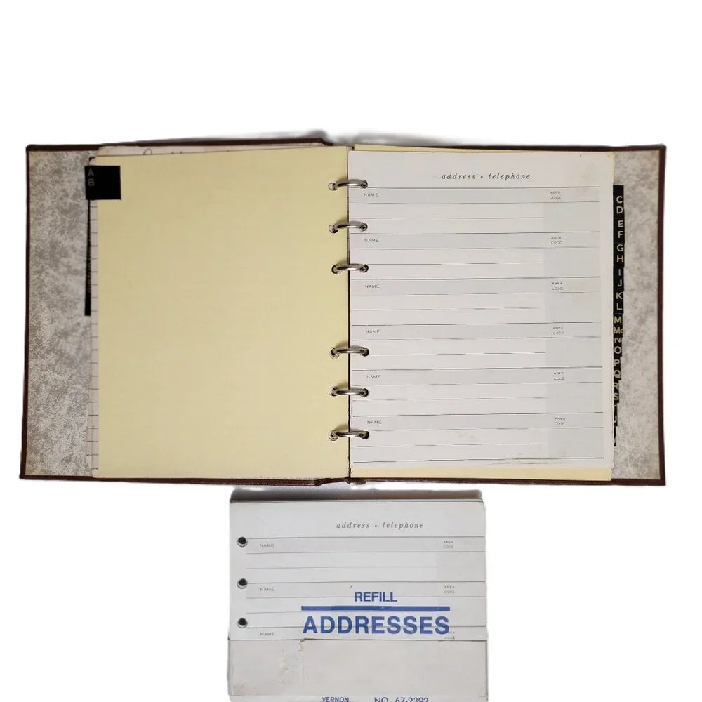 Antique RARE Vernon McMillion Address & Occasions Book w/Full Unused Refill